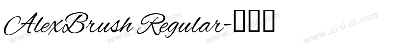 AlexBrush Regular字体转换